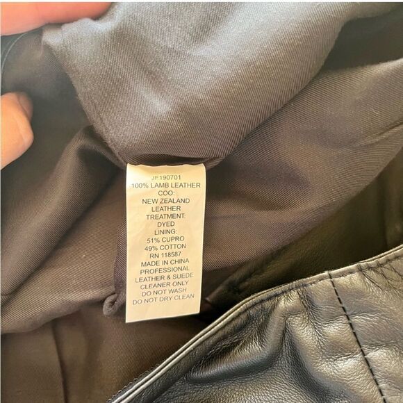 Jason Wu Straight-Leg Lamb Leather Black Pants Size 4 - Picture 10 of 10